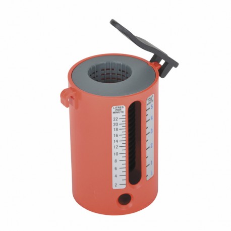 Durchsatzmessung Tasse PVC von 2 bis 22l/min