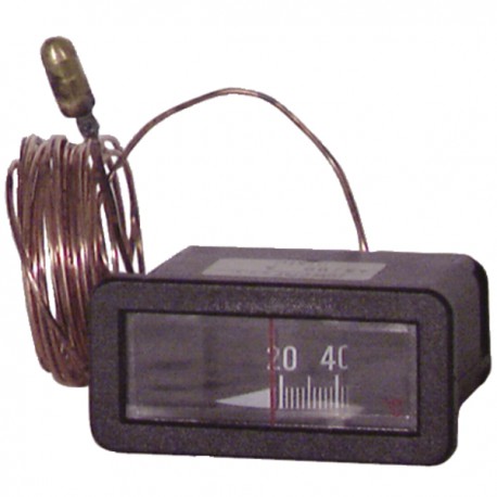 Rechteckiges Thermometer 20° bis +120°C - L 64mm x H 31mm Kapillar 3000