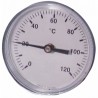 Rundes axiales Tauchthermometer 0 bis 120°C Durchmesser 80mm  zum Eintauchen 100 - DIFF