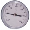 Rundes axiales Tauchthermometer 0 bis 120°C Durchmesser 80mm  zum Eintauchen 100