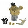 Zwei Leitungen mit Absperrhahn IG3/8" vernickeltes Sieb
