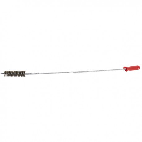 Rohrbürste mit Stiel aus vermessingtem Stahl Durchmesser 25mm Stiel 1m