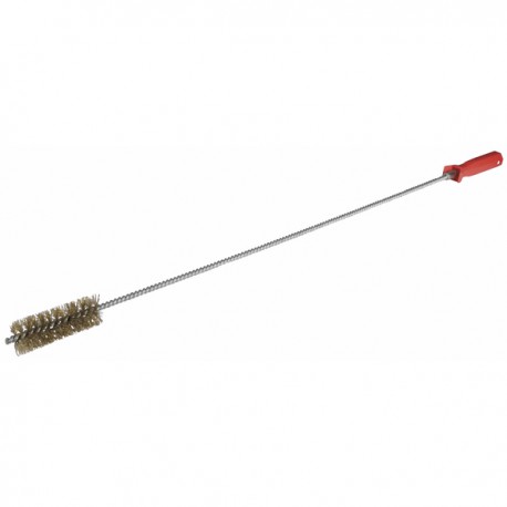 Rohrbürste mit Stiel aus vermessingtem Stahl Durchmesser 40mm Stiel 8mm