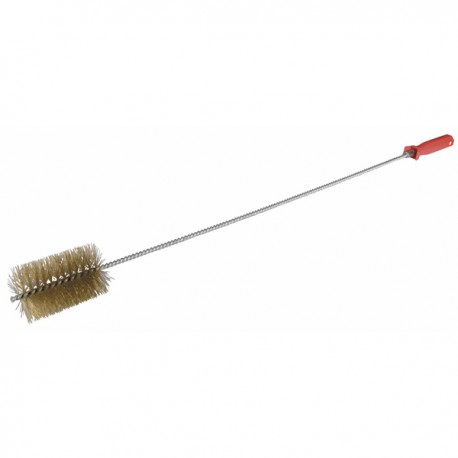 Rohrbürste mit Stiel aus vermessingtem Stahl Durchmesser 80mm Stiel 8mm