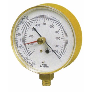 Kaltwerkzeug - Vakuummeter mit 3 Ventilen Skala von 0 bis -1000