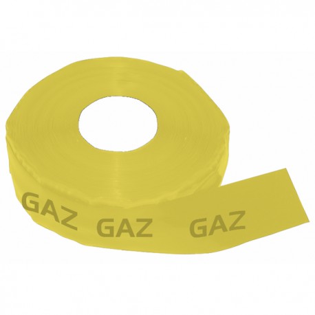 Adhesive roll - PVC adhesive roll - Yellow - printed GAS (50mm x 60m)