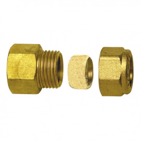 Klemmringverschraubung - Gerade F3/8 x Rohr 10mm  (X 10) - DIFF