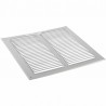 Gitter für natürliche Belüftung   - Mit Insektengitter blankes Aluminium - ANJOS: 6813
