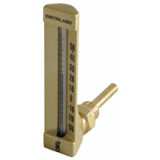Gebogener industrieller Thermometer aus Glas -30/ 50°C