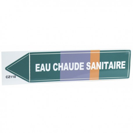 Flexible adhesive label - Domestic hot water (X 10)