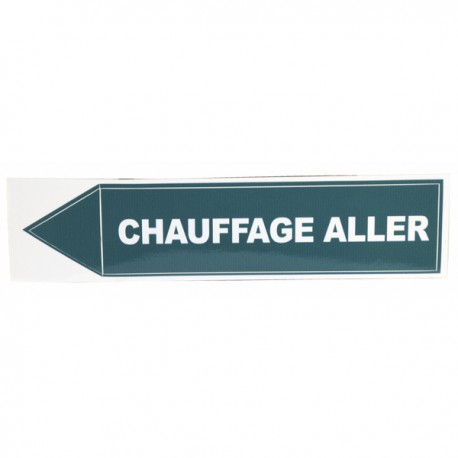 Unstarrer Aufkleber - Vorlauf Heizung (X 10)