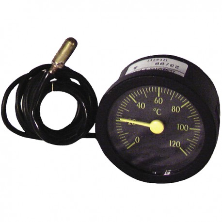 Rundes Thermometer 0° bis +120°C Durchmesser 43mm Kap 1500 ummantelt