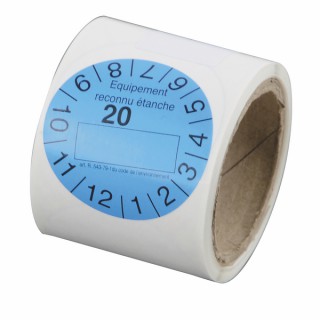 Rolle mit 100 Etiketten zur Markierung von Lecks, blau (X 100) - GALAXAIR: ETIQ-REG-B