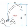 Baustellen-Armatur - Waschtischbatterie mit Kette - DIFF