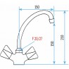 Baustellen-Armatur - Waschtischbatterie mit Kette