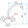 Baustellen-Armatur - Spültischbatterie mit Belüfter  - DIFF