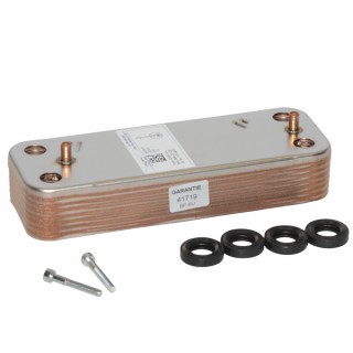 Brauchwasser Wärmetauscher mit 14 Platten - DIFF für De Dietrich Chappée: JJD005686680