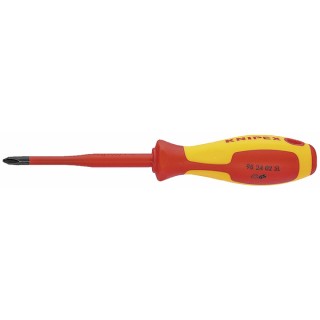 Schraubendreher (Slim) PlusMinus Phillips®, PH1 - KNIPEX: 98 24 01 SLS