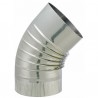 Rauchabzug aus rostfreiem Stahl - 45° Winkel Durchmesser 125mm - ISOTIP JONCOUX: 032412